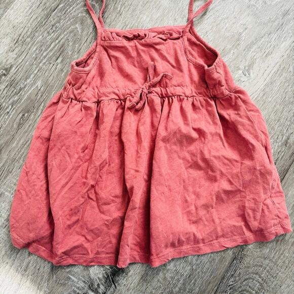“Play Up” Baby Girl Organic Cotton/Linen Blend Mauve Dress 6-9 Months EUC - Picture 1 of 5